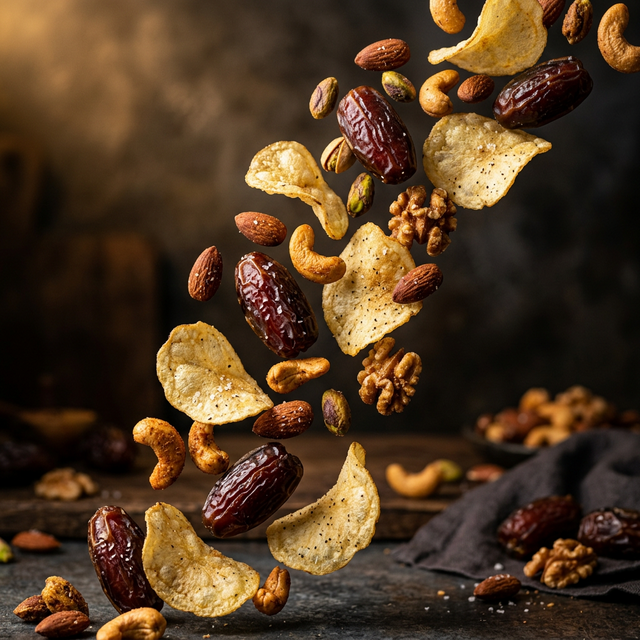 Premium falling snacks